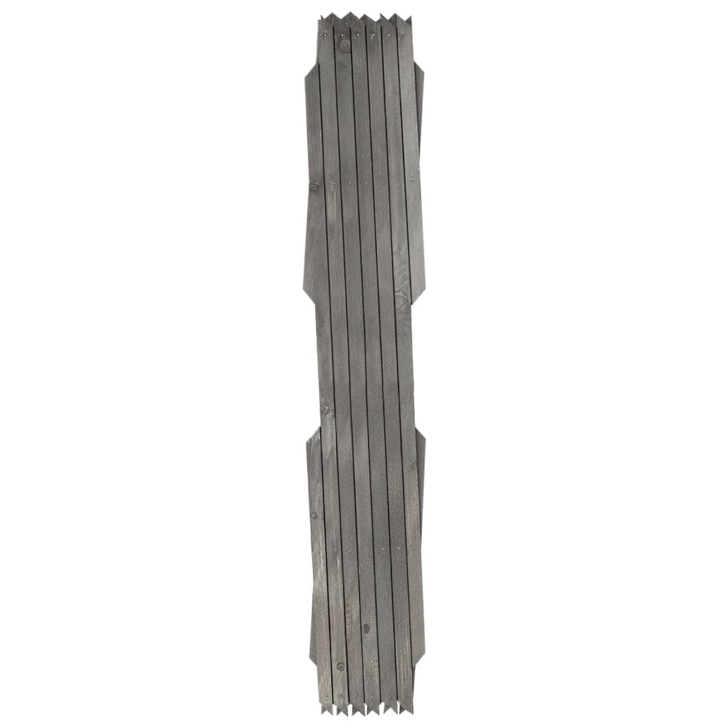 Vallas Enrejado 5 Uds Madera Maciza De Abeto Gris 180x60 Cm / Vetonek_5