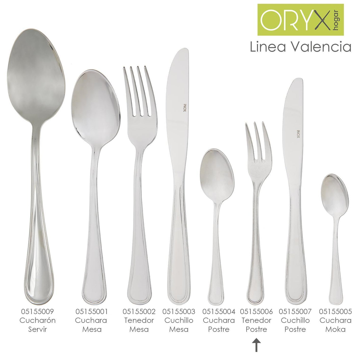 Tenedor Postre Valencia 154 Mm.caja 12 Unidades