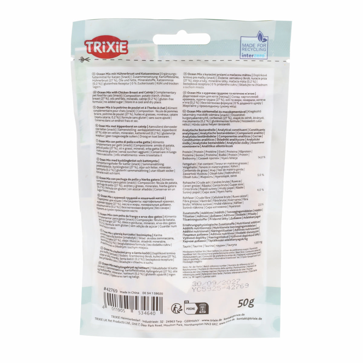 Mezcla de mar con pechuga pollo hierba gatera 50g
