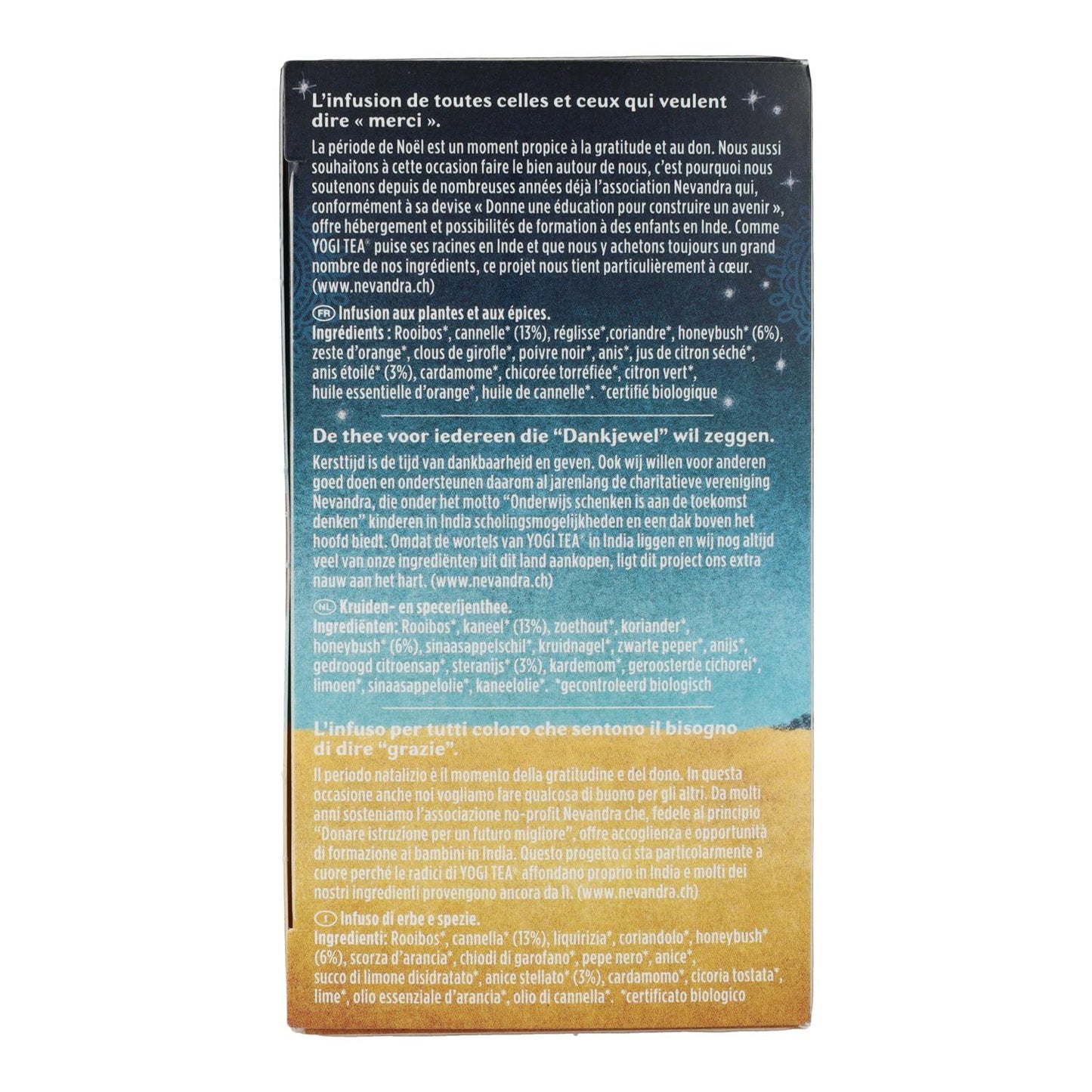 Yogi Tea BIO Té Navidad 17 bolsitas