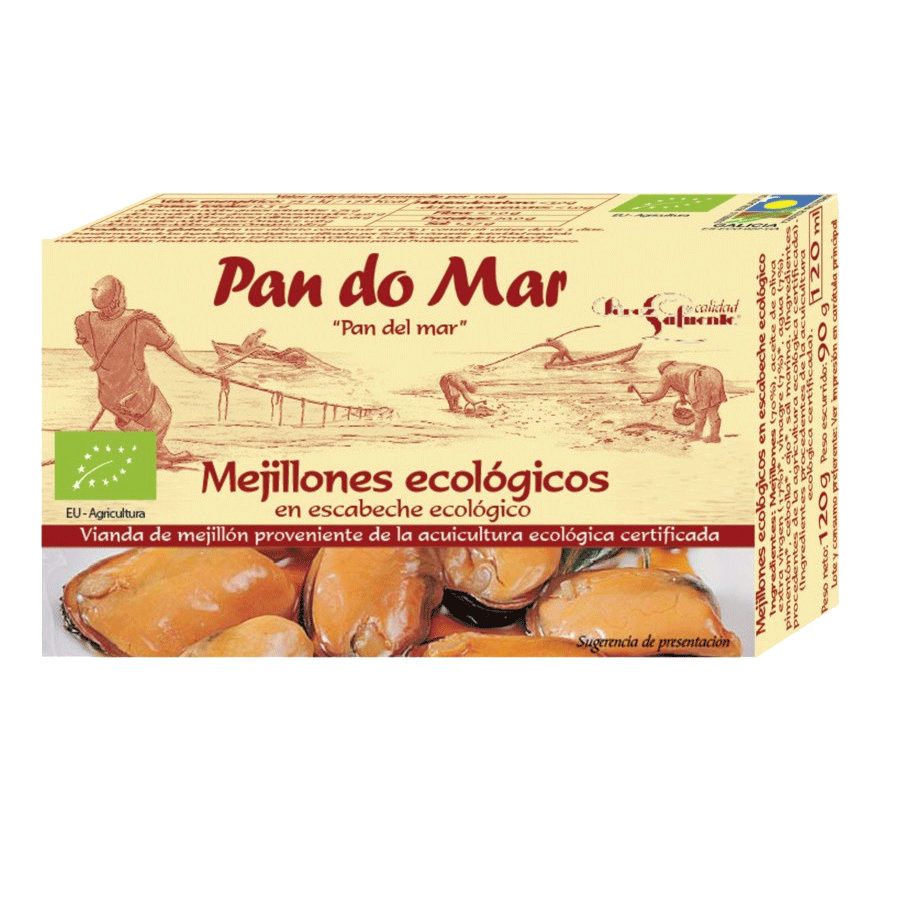 Mejillones En Escabeche Ecológicos Pan Do Mar 115g/ 90g