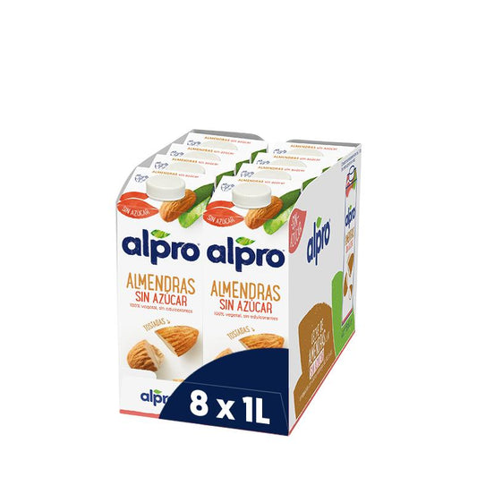 Pack 8 uds Bebida de Almendras Sin Azúcar Alpro 1 Litro