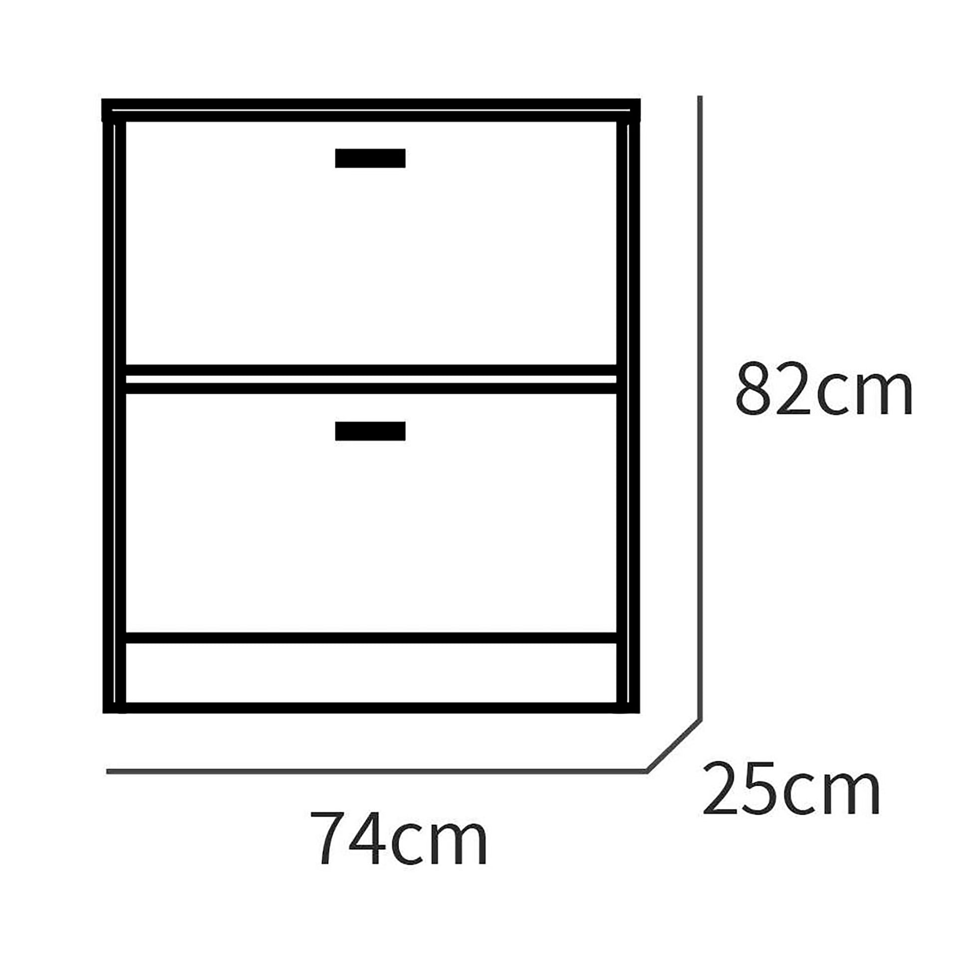 Zapatero Entrada Recibidor, Mueble Auxiliar Estrecho Zapatos, 2 Puertas, Madera 82x74x25 Cm, Briebe, Nova, Blanco