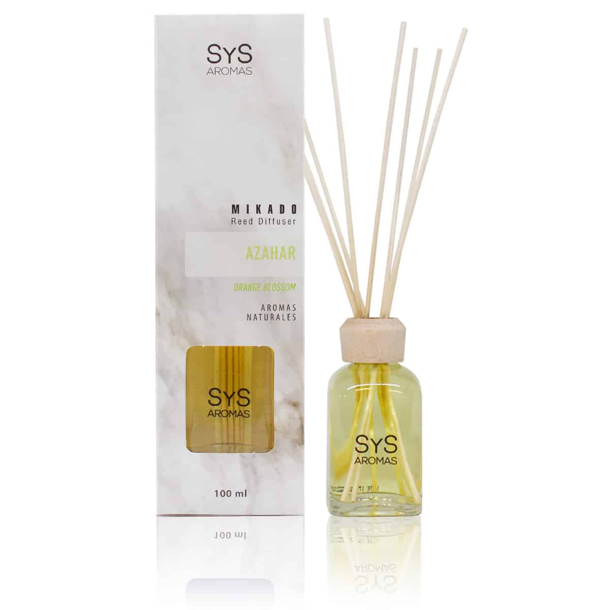 Ambientador Mikado Azahar Mármol SYS Aromas 100 ml | Floral y Mediterráneo | Calmante_0