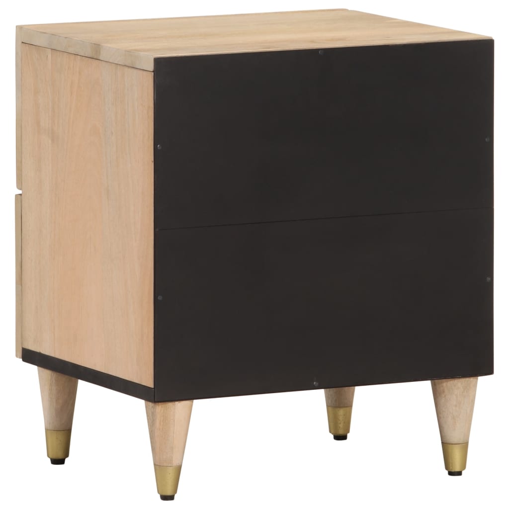 Mesitas De Noche 2 Uds Madera Maciza De Mango 40x33x46 Cm_4