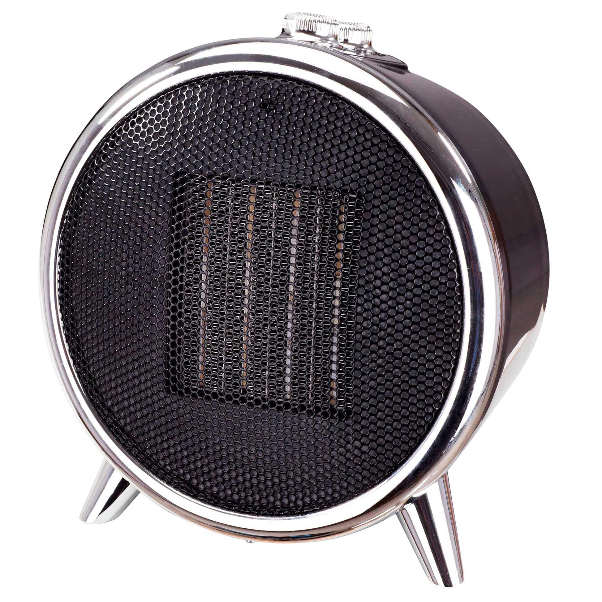 Calefactor Cerámico Led, Portátil, 2 Niveles Potencia, Termostato Automático, Diseño Moderno, Briebe, Ht1129, Negro/plata