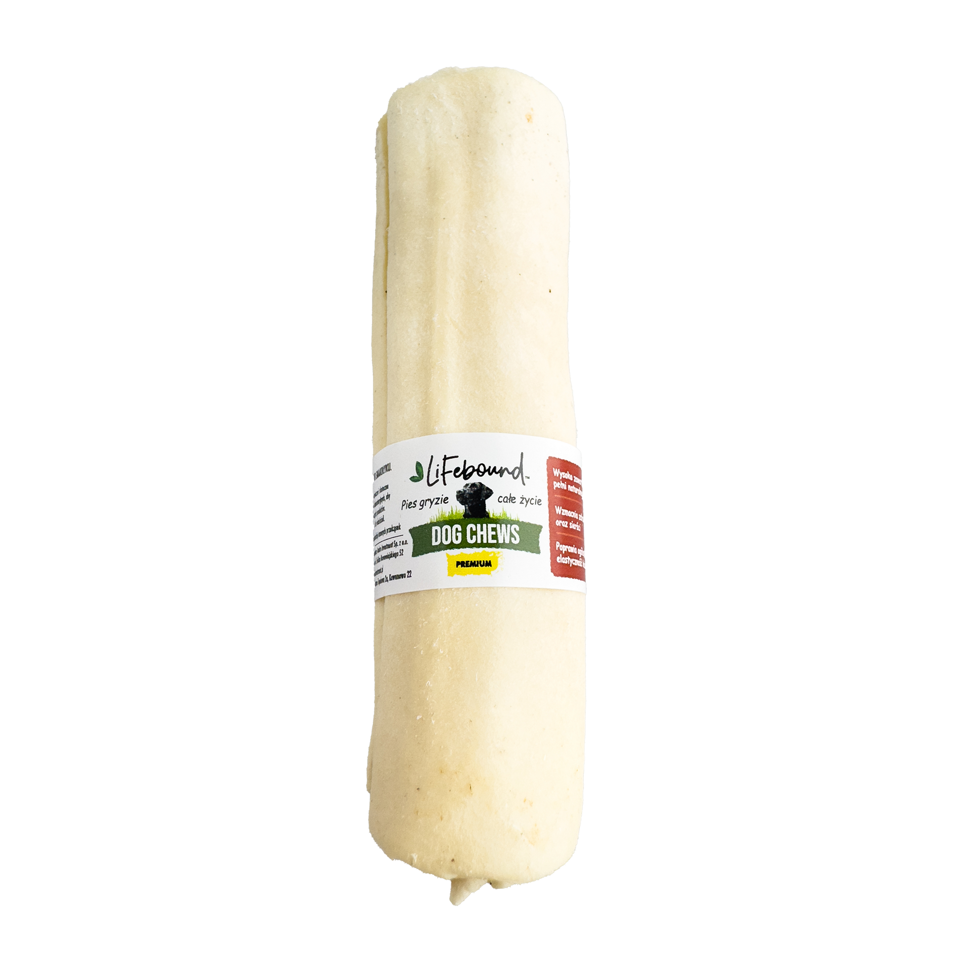 Lifebound - Hueso Masticable Natural Para Perros De Ternera En Rollo Con Sabor Natural - 10 Piezas - M