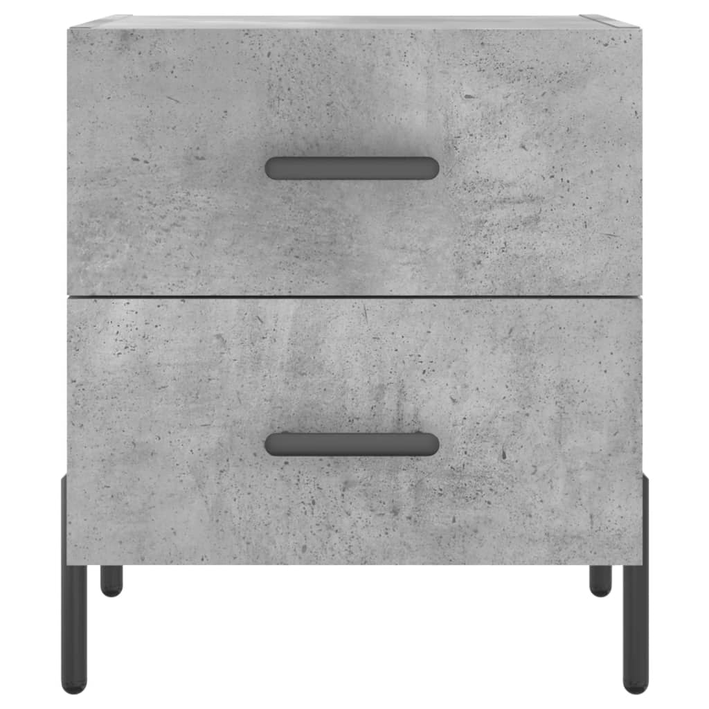 Mesita Noche 2 Uds Madera Ingeniería Gris Hormigón 40x35x47,5cm_4