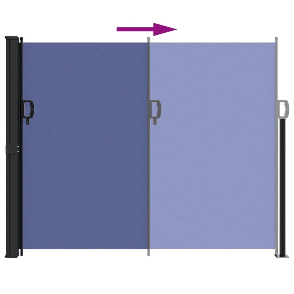 Vidaxl Toldo Lateral Retráctil Azul 160x600 Cm_4