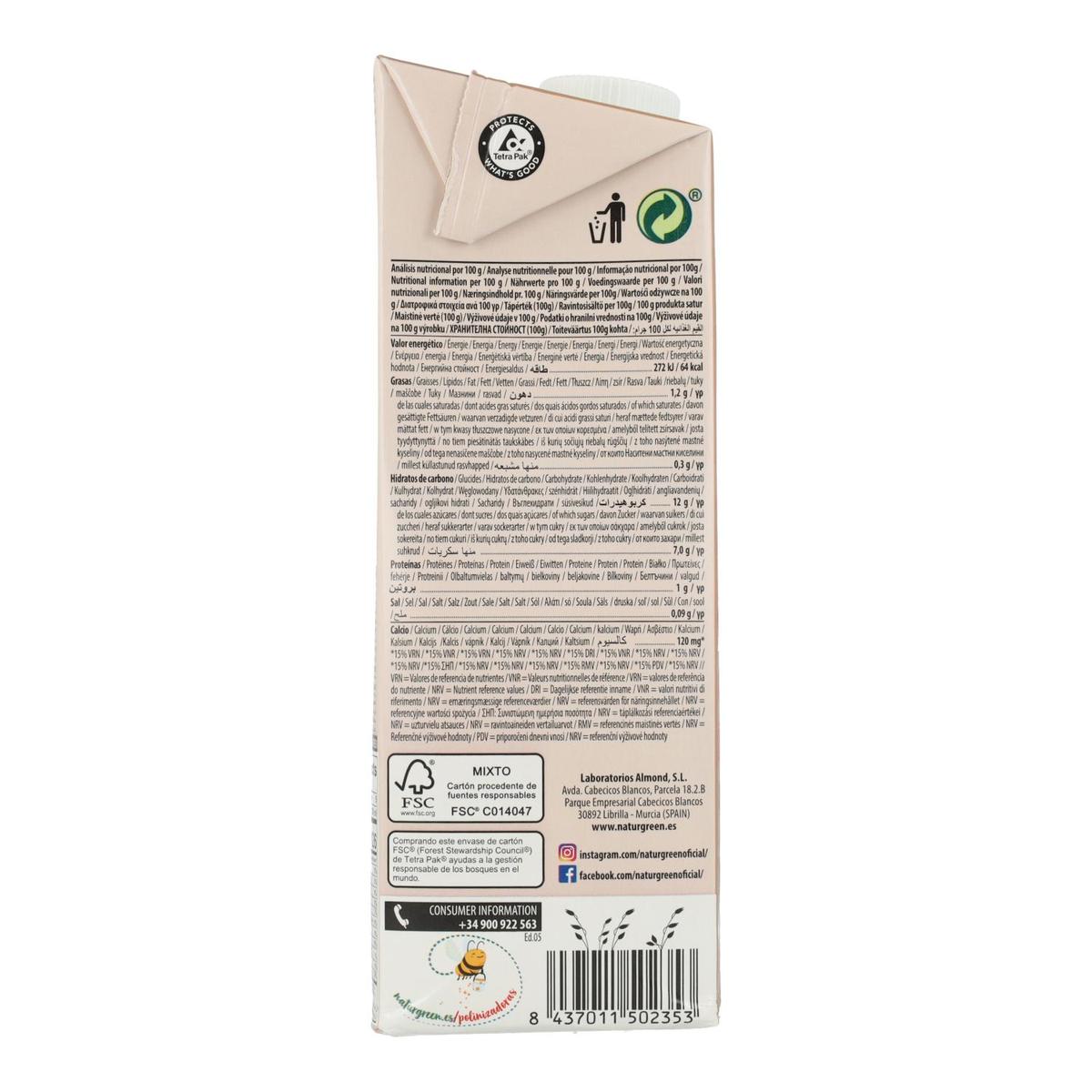 Pack 2uds Bebida de Avena Choco NaturGreen 1 L