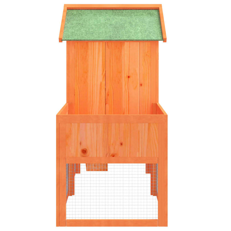 Vidaxl Conejera De Madera Maciza De Pino Marrón 170x63x113 Cm_5