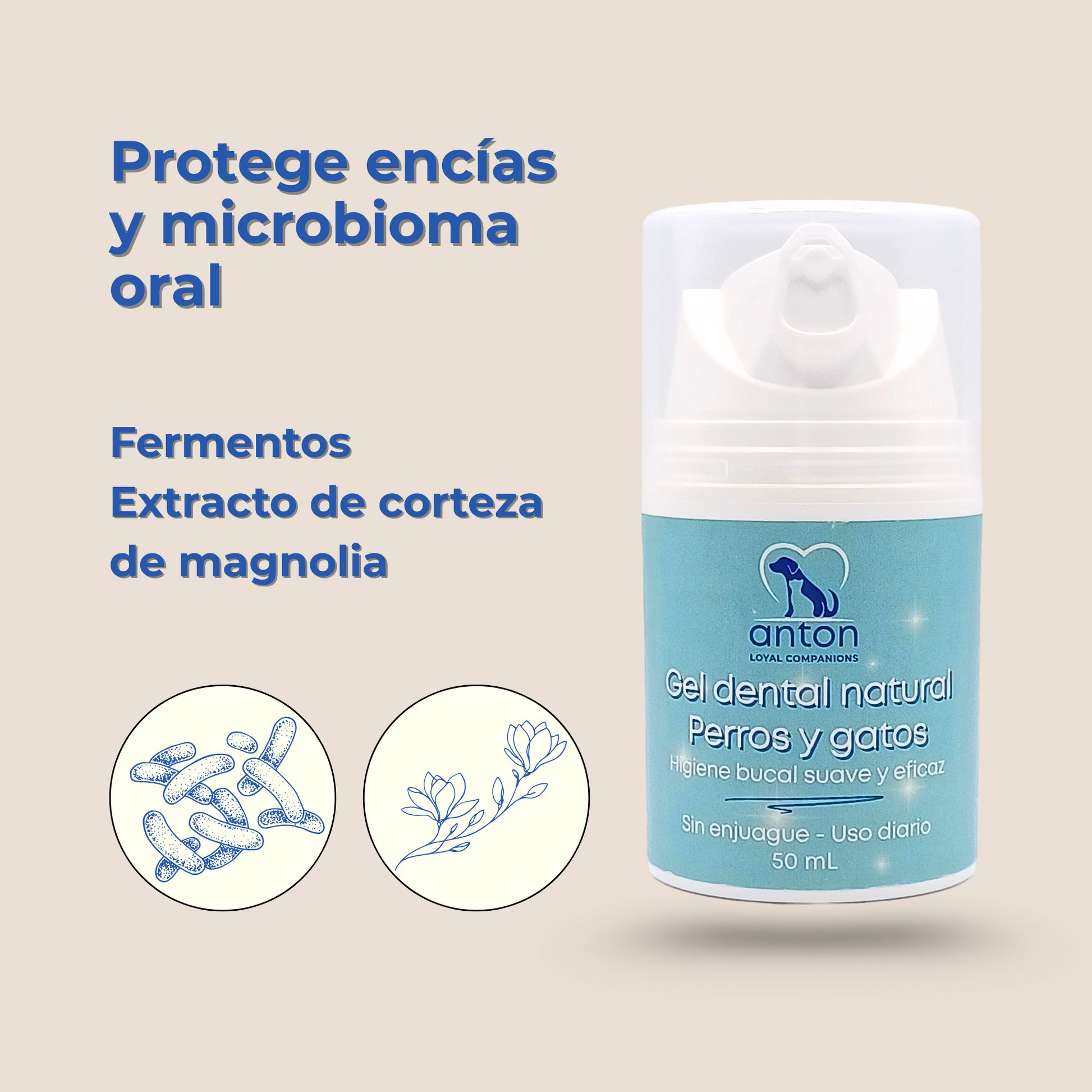 Gel dental natural para perros y gatos – Limpieza dental 50 ml