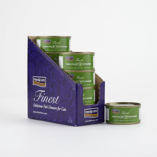 Fish4cats Filete Para Gato – Atún Con Mejillón 70 G (pack De 10)