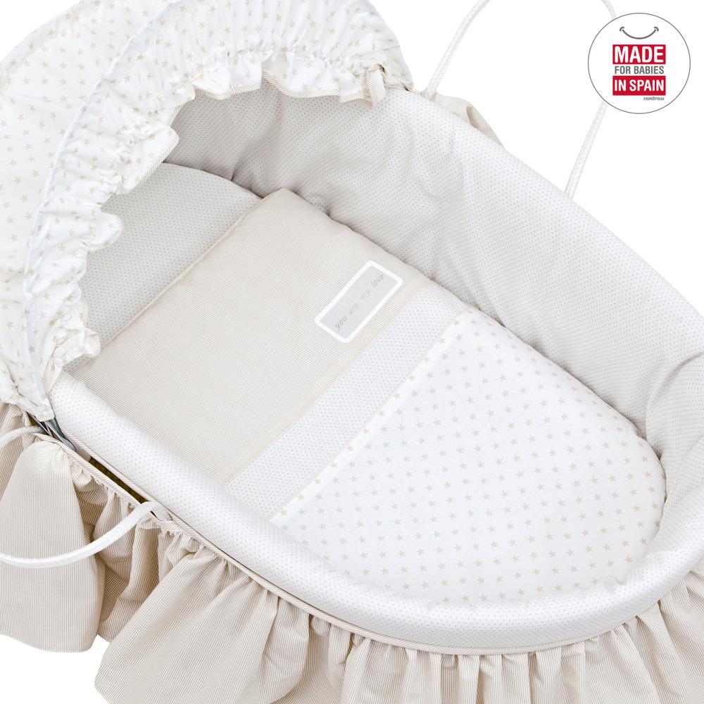 Cuna Capazo con capota BE en varios colores Beige