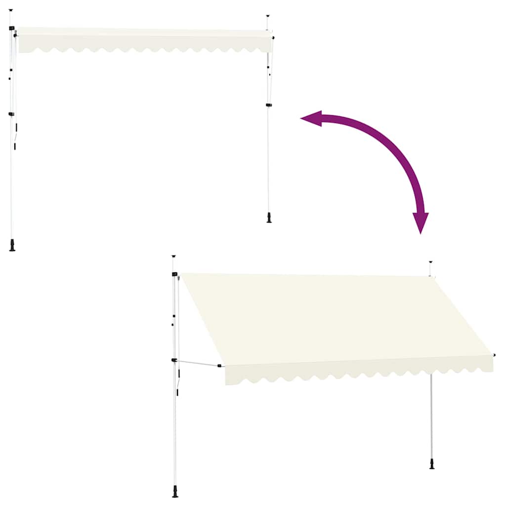 Toldo Retráctil De Operación Manual 400 Cm Crema_5