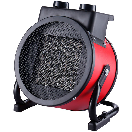 Calefactor Cerámico Termoventilador Portátil, 2 Niveles Potencia Termostato Automático, Moderno Camry Cr7743, Negro/rojo