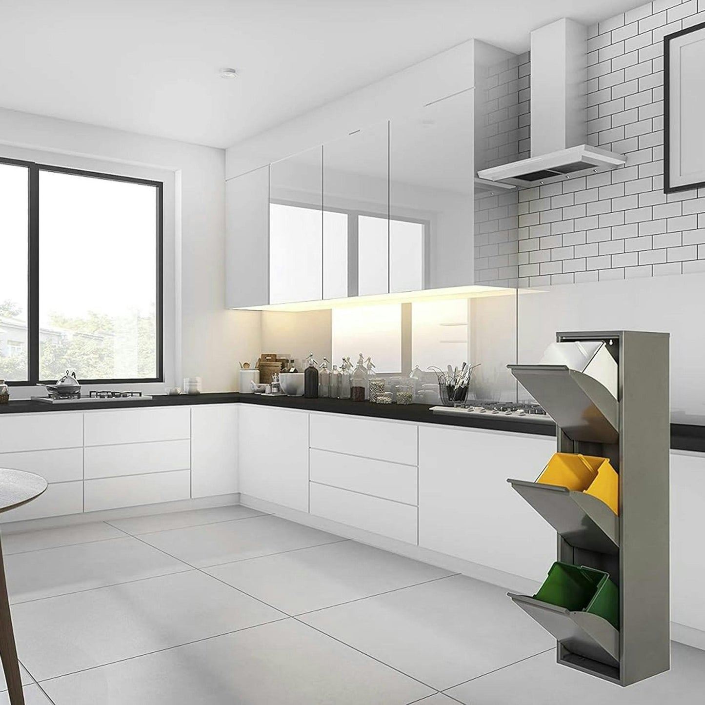 Armario para reciclaje metálico PAT 3 Gris