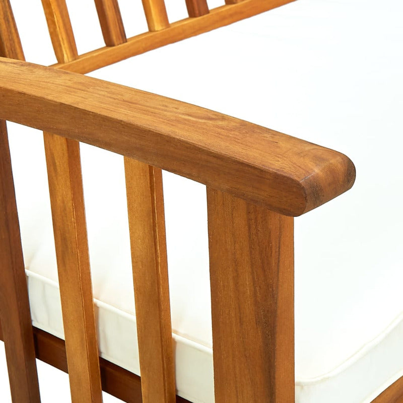 Vidaxl Banco De Jardín Con Cojín Madera Maciza De Acacia 147 Cm_5