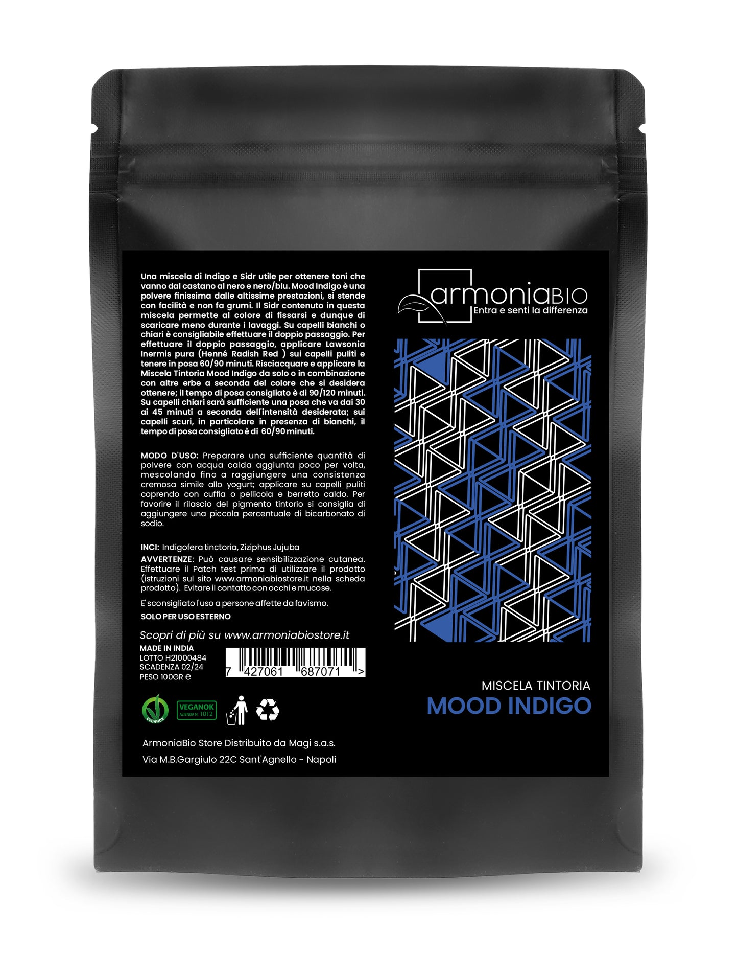 Henna Negro Mood Indigo Armoniabio 100g_1