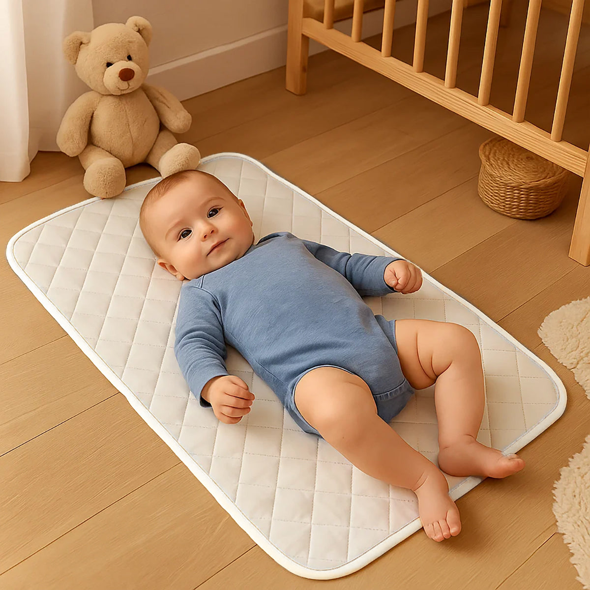 Alfombrilla De Cambiar Nomada En Algodón Bio Blanco