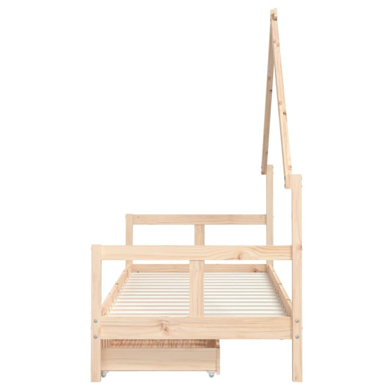 Vidaxl Estructura De Cama Para Niños Con Cajones Madera Pino 80x200 Cm_5