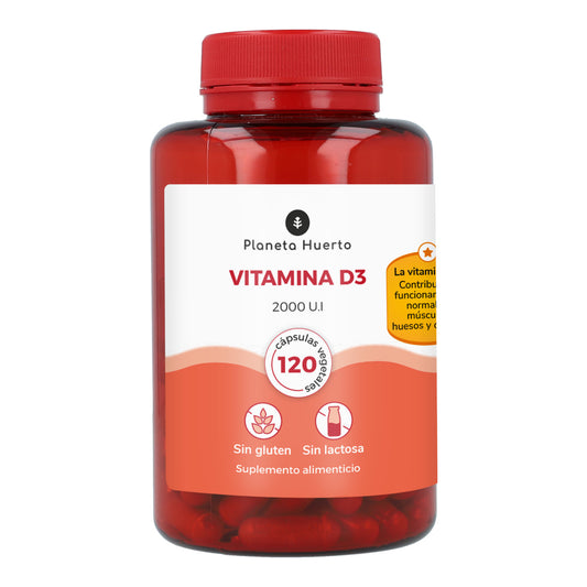 Vitamina D3 2000 U.I Planeta Huerto 120 cápsulas vegetales