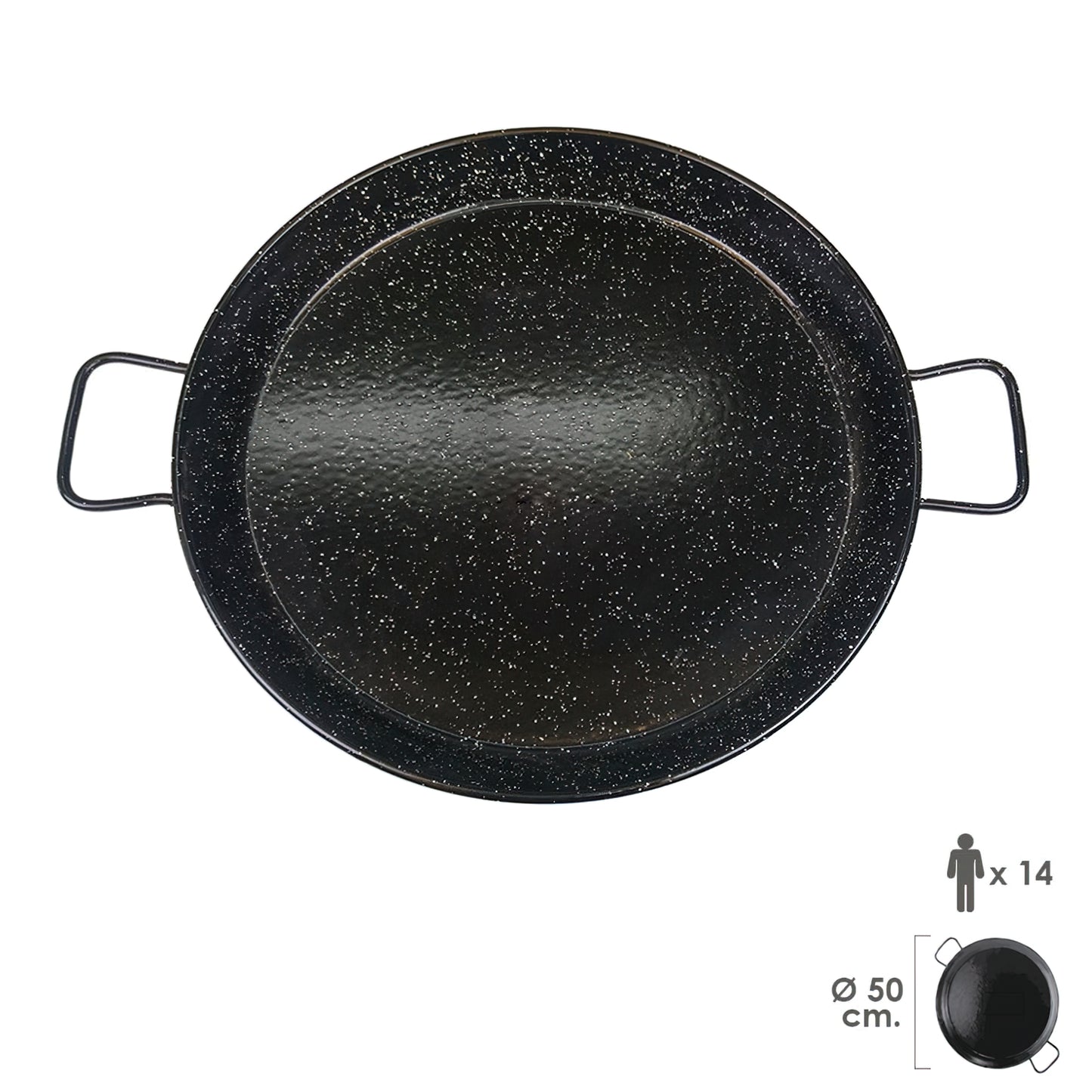 Paellera Valenciana esmaltada 14 personas 50 cm_0