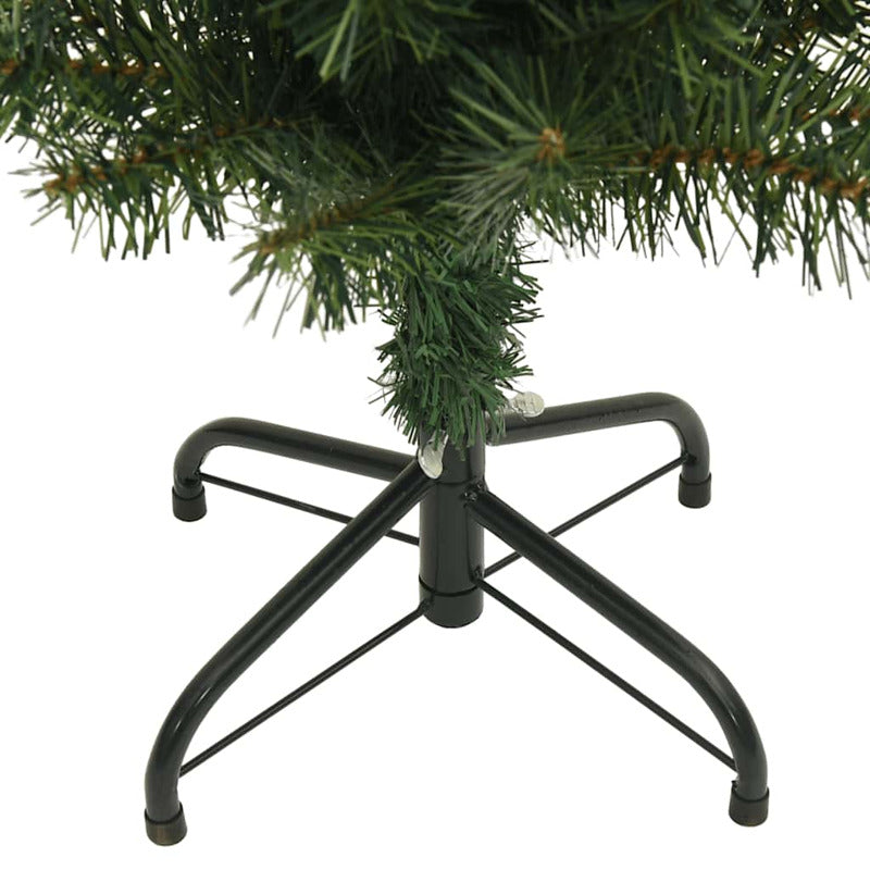 Vidaxl Árbol De Navidad Artificial Delgado Y Soporte Pvc Verde 120 Cm_5