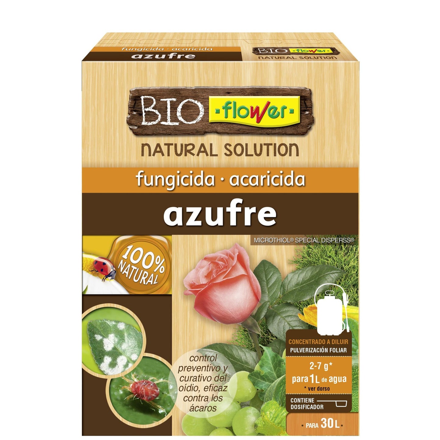 Fungicida acaricida Azufre Bioflower 6x15 g