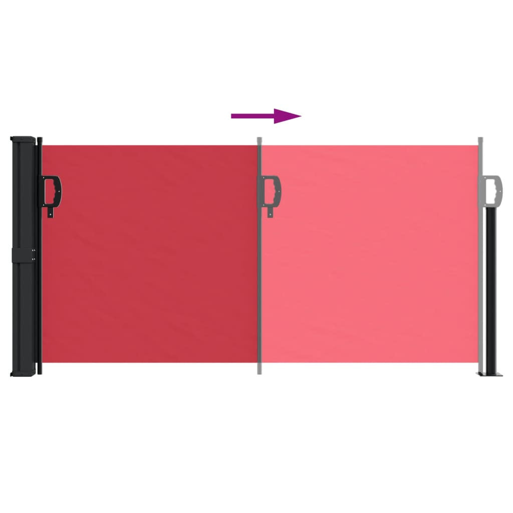 Vidaxl Toldo Lateral Retráctil Rojo 100x500 Cm_4