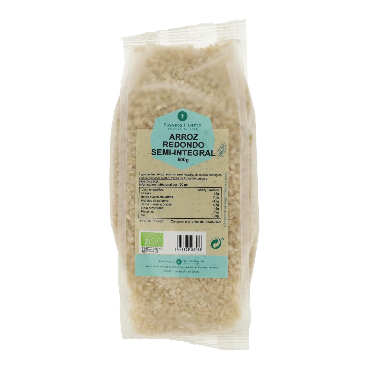 Arroz redondo semi integral ECO Planeta Huerto 500 g