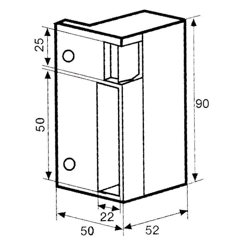 Cerradura Jis 12 Voltios 1035 Izquierda Sobreponer Gris