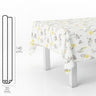 Mantel Hule Rectangular Flores Amarillas. Impermeable Antimanchas Pvc 140 Cm. X 20 Metros. Rollo Recortable. Interior Y Exterior