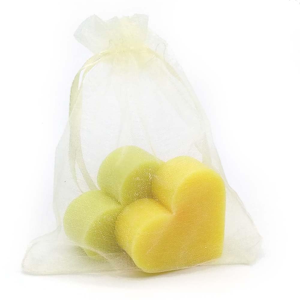 Bolsa De Organza Con 2 Jabones - Aroma Coco - Jabón De Glicerina Con Forma De Corazón - Detalle Para Invitados_5