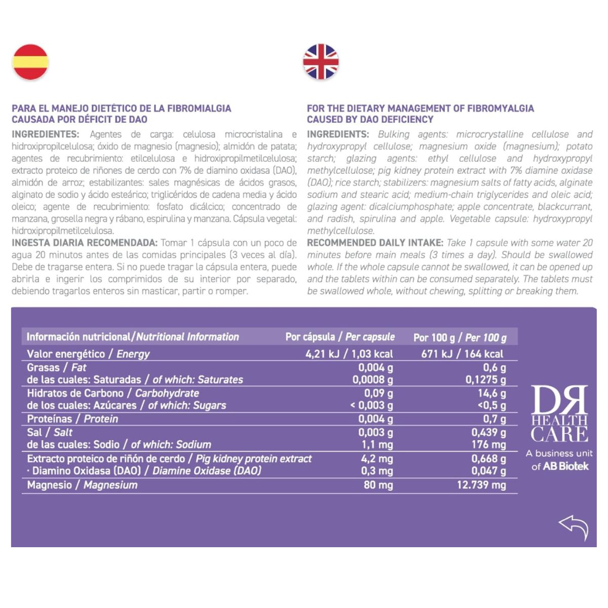 fibroDAO® 60 cápsulas con comprimidos gastrorresistentes