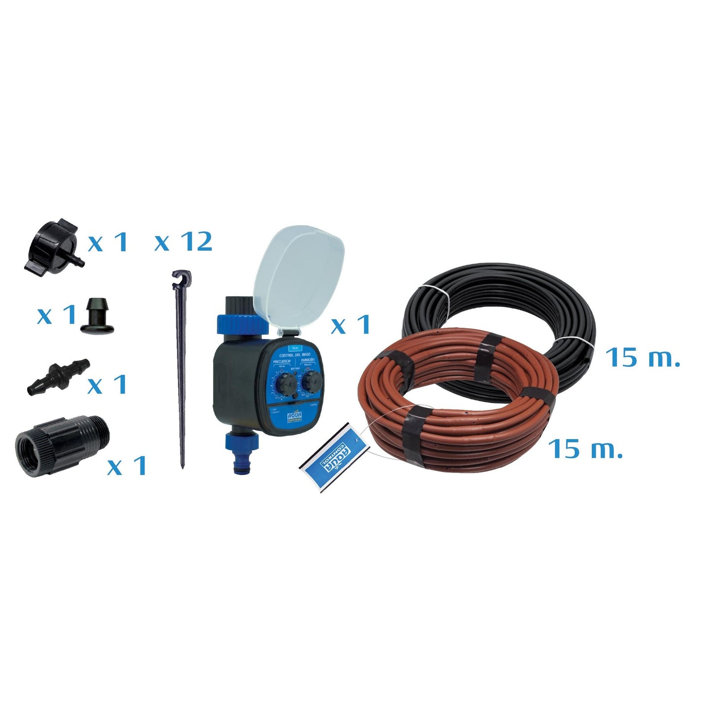 Kit de riego mesas de cultivo con programador Aqua Control