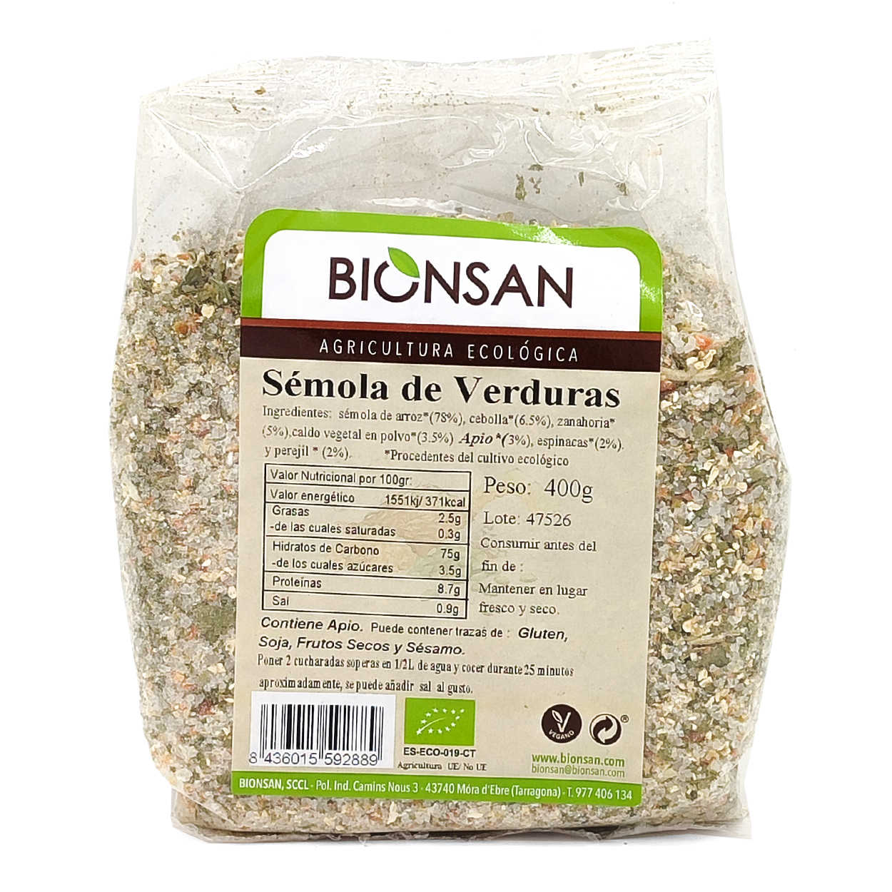 Sémola De Verduras Eco Bionsan 400g_0