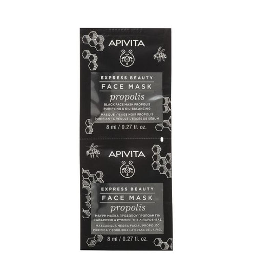 Mascarilla para piel joven grasa Express Beauty Apivita 2 x 8 ml