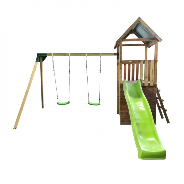 Parque Infantil Masgames Tibidabo L Techo De Lona Con Columpio Casita: Con Casita En La Base.