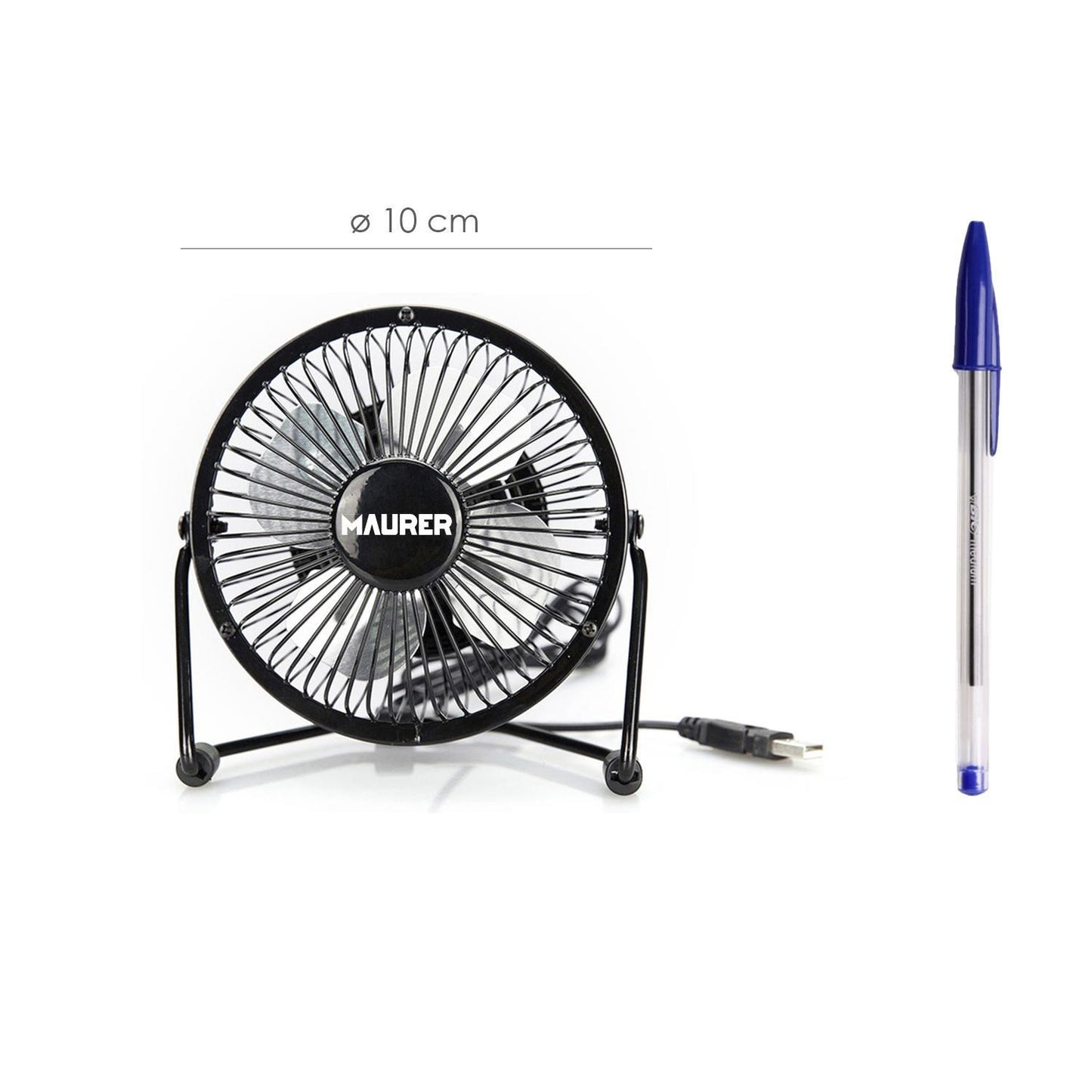 Ventilador Sobremesa Ø 10 Cm. Funcionamiento Usb