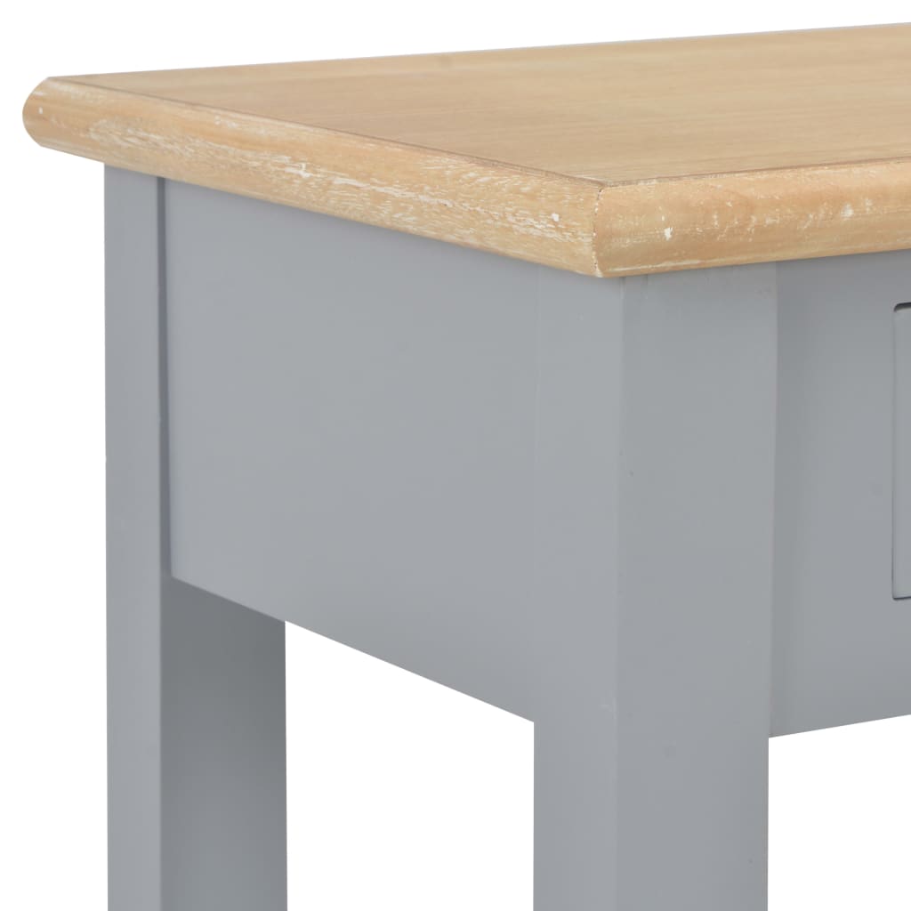 Mesa Consola De Madera Gris 110x35x80 Cm_4