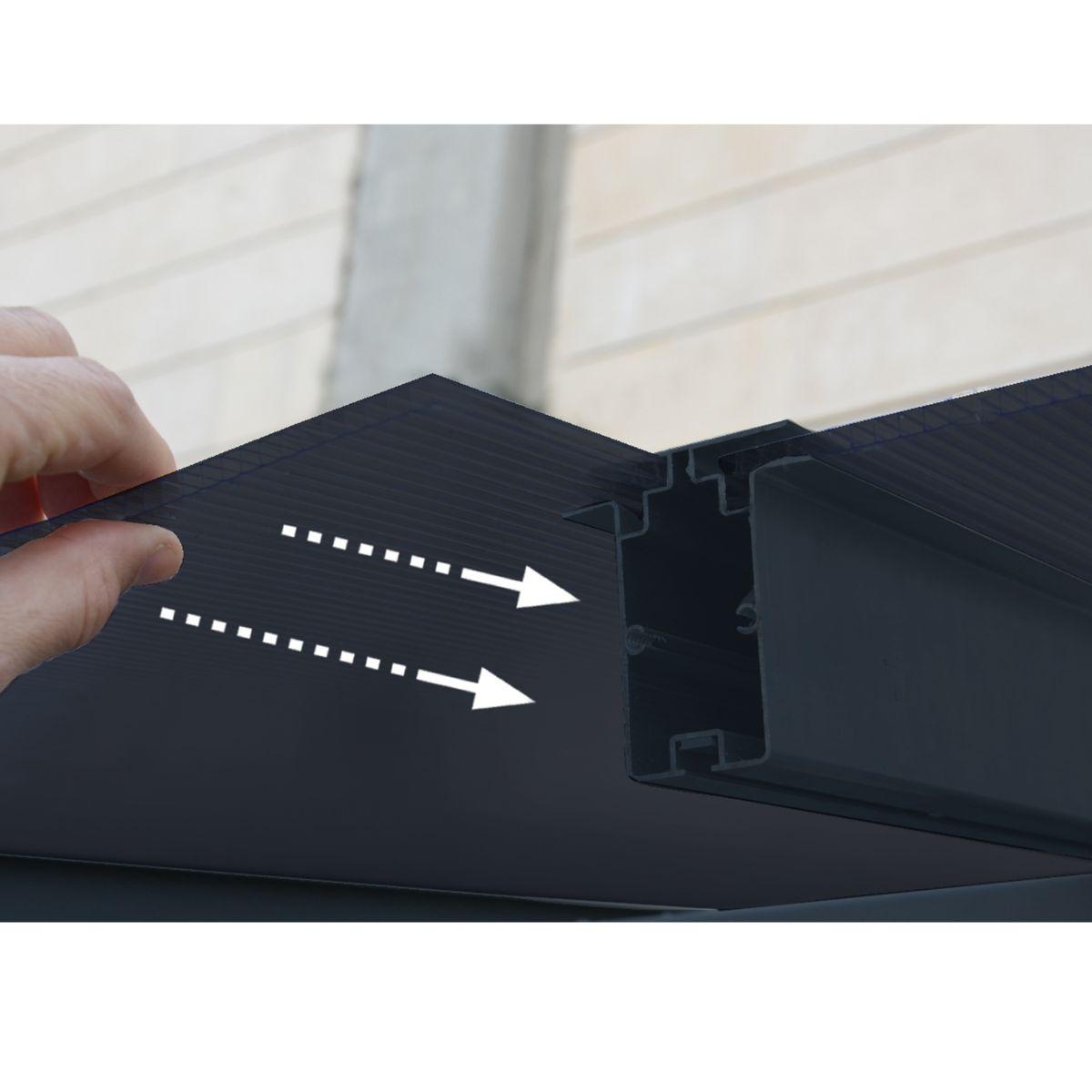 Pérgola adosada Capri 299x434 cm gris Canopia by Palram