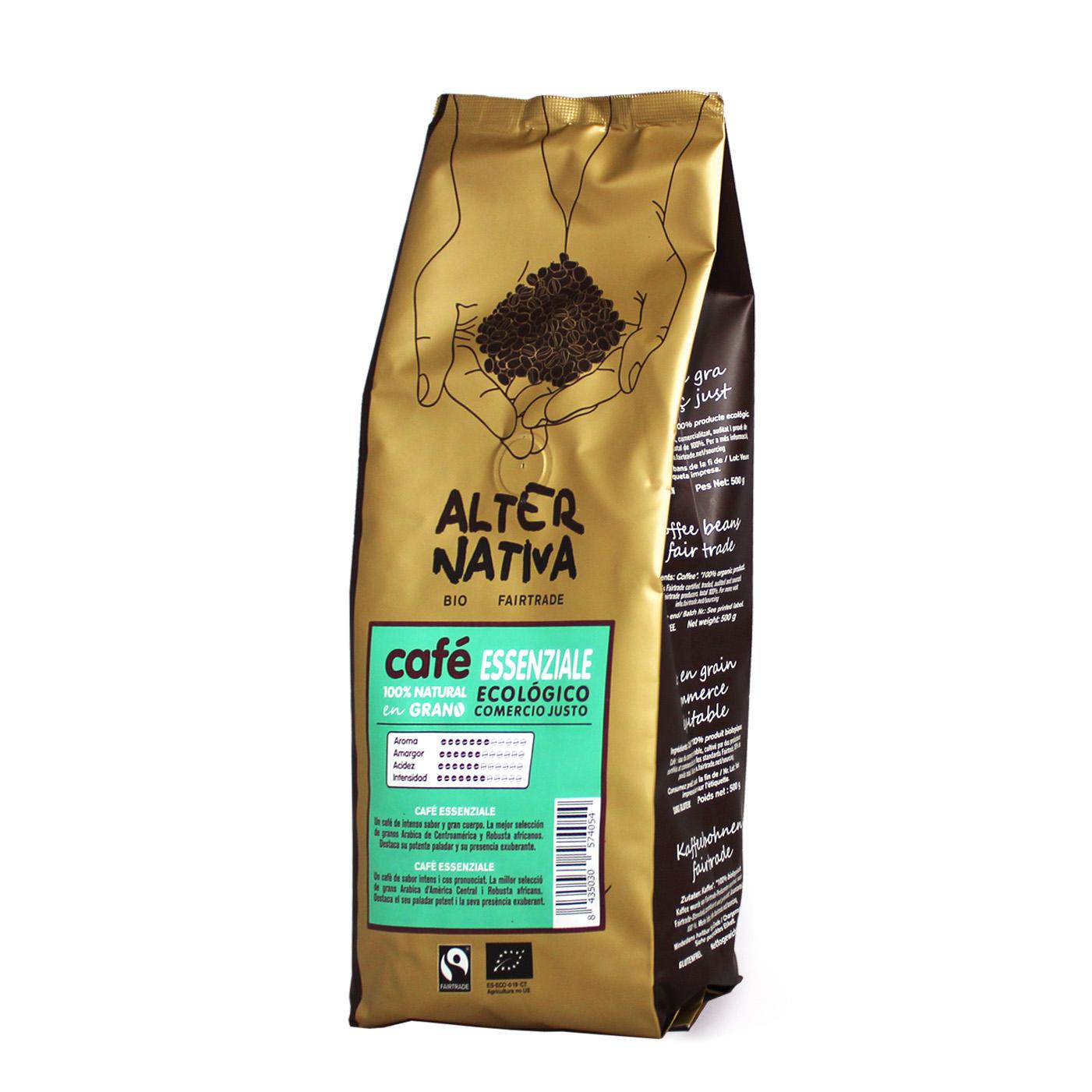 Café Biológico en grano Essenziale Alternativa, 500g