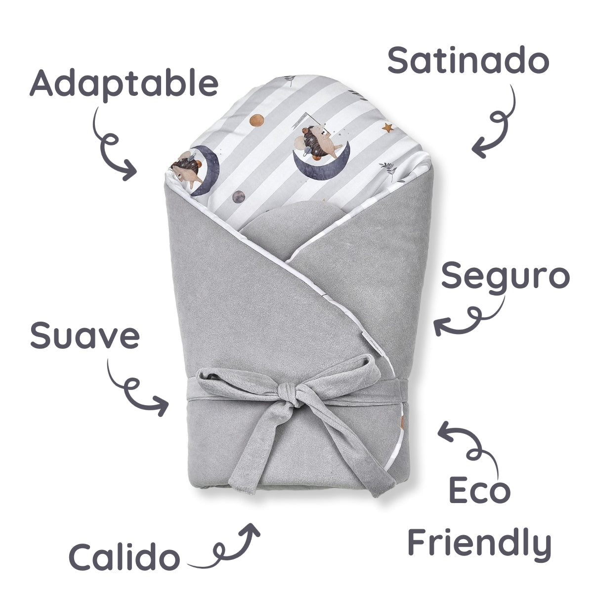 Saco Capazo Bebé Velour Moon