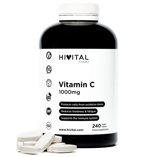Vitamina C 1000 mg  Hivital 240 comprimidos veganos