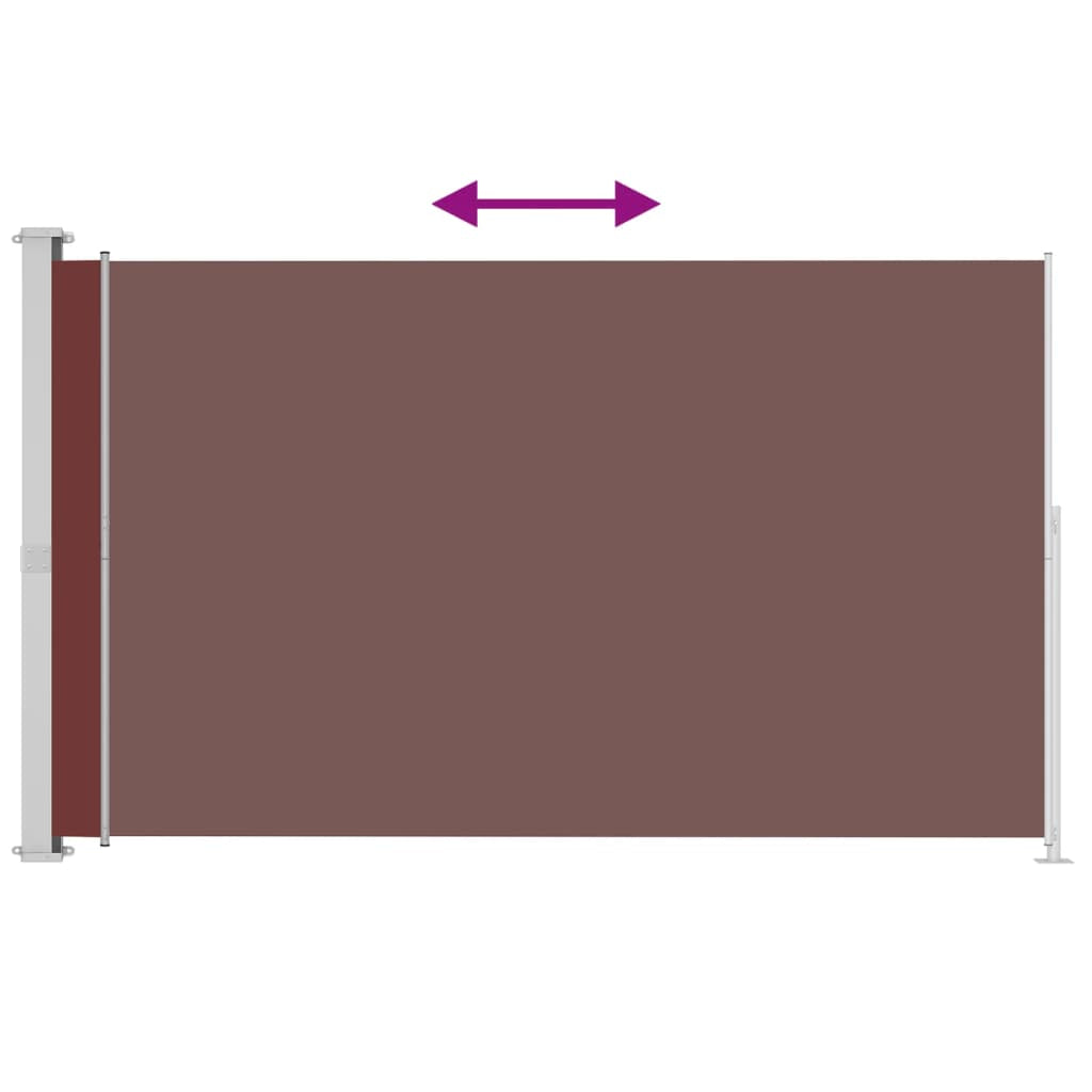 Vidaxl Toldo Lateral Retráctil Para Patio Marrón 220x300 Cm_4