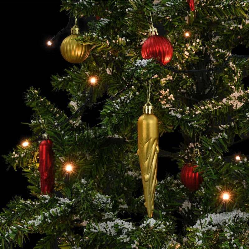 Vidaxl Árbol De Navidad Con Nieve Con Base En Paraguas Verde 140 Cm_5