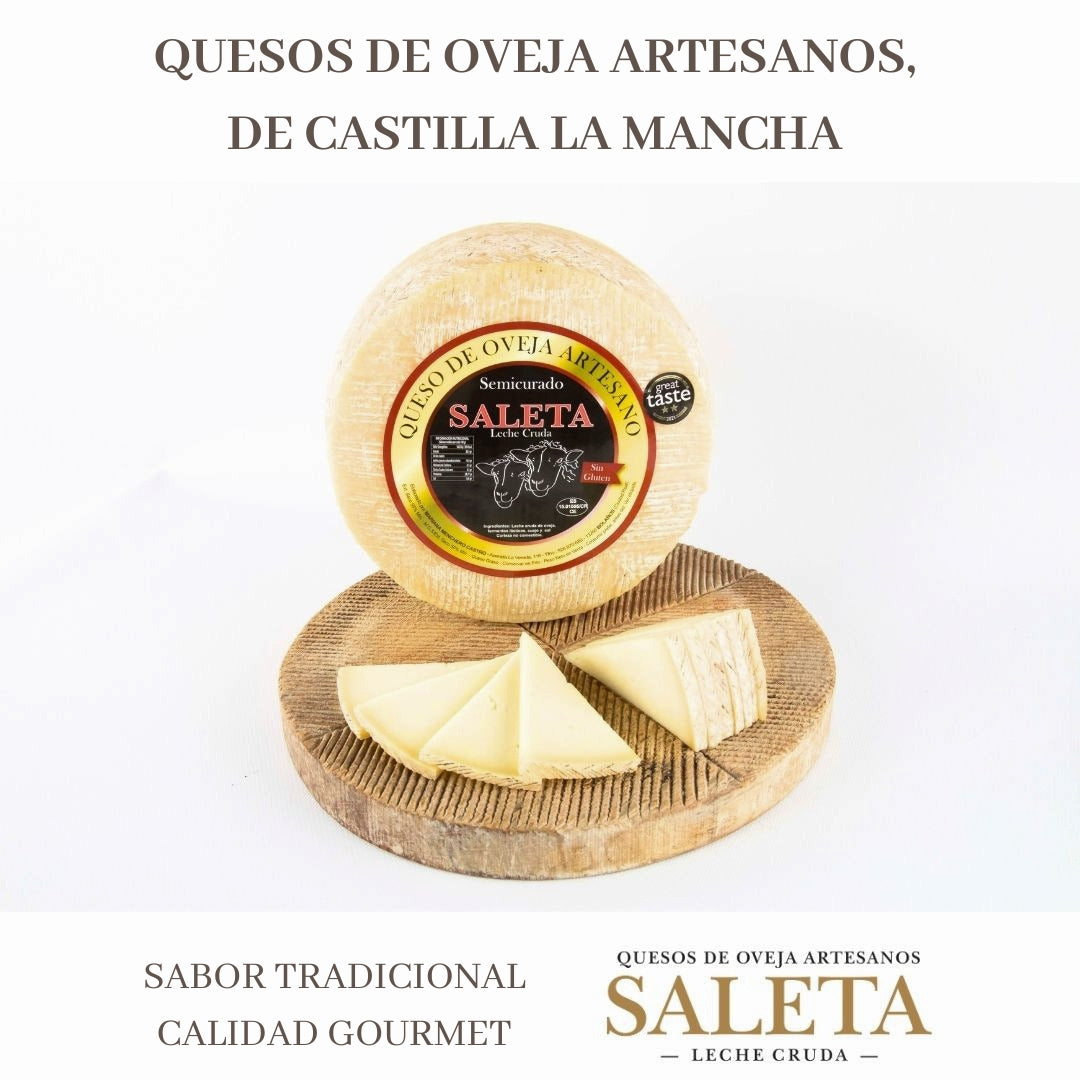 Saleta® Queso Semicurado Entero De Oveja (3 Kg) | Elaboración Artesana Quesos De La Mancha_5