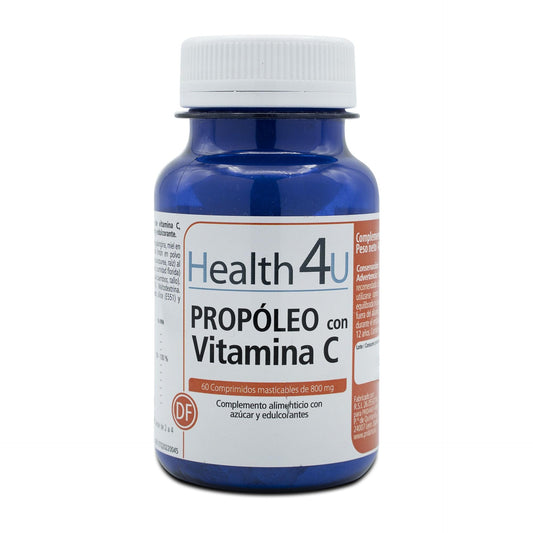 H4U Propóleo con vitamina C 60 comprimidos masticables de 800 mg