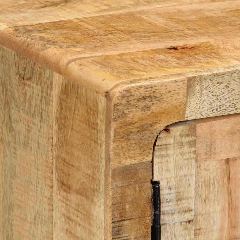 Mesilla De Noche 2 Uds 40x32x46 Cm Madera Mango Rugosa_4